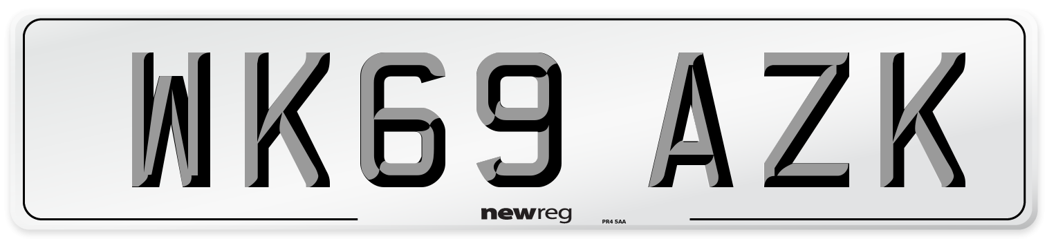 WK69 AZK Number Plate from New Reg